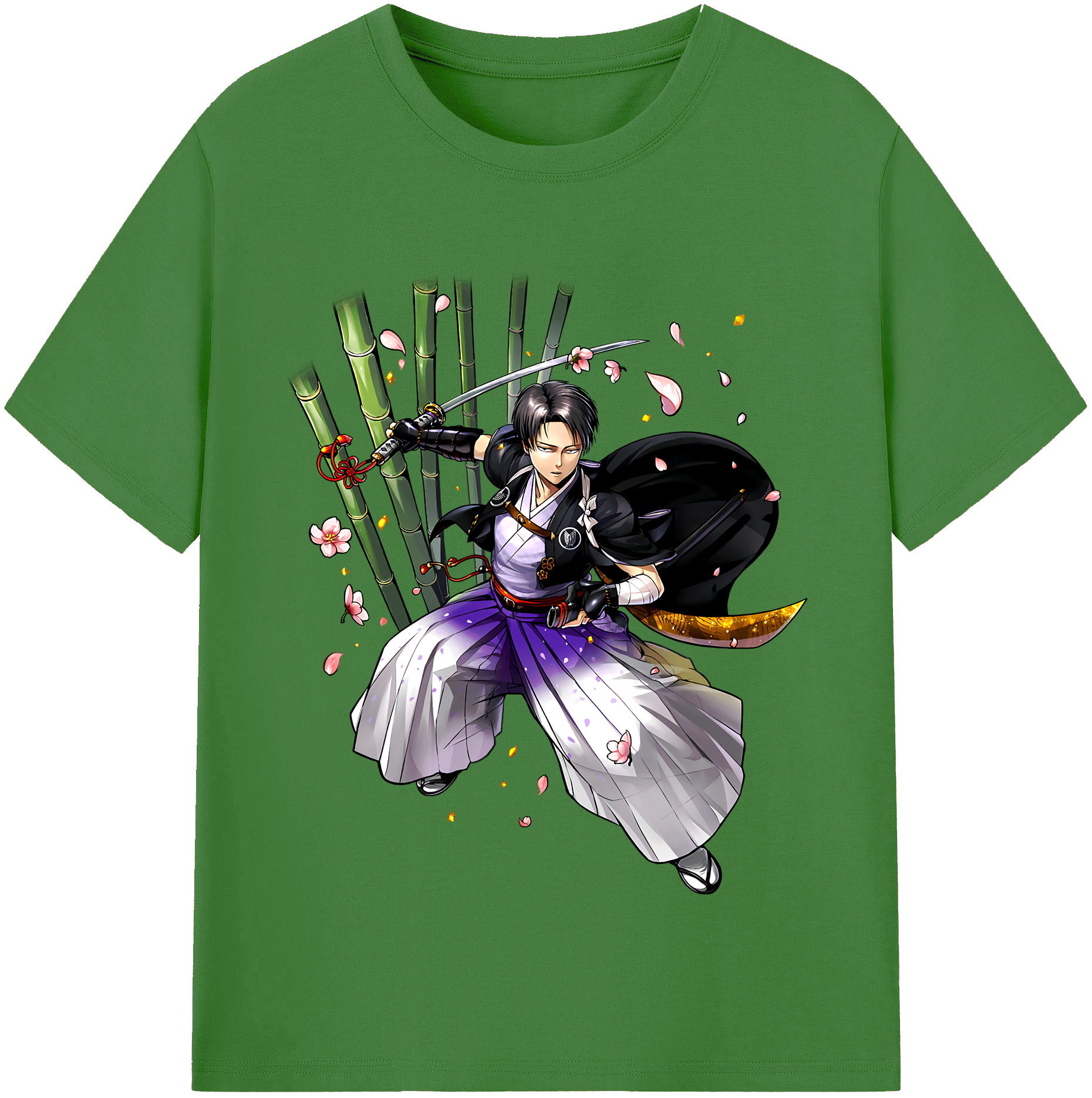 （画像用） 進撃の巨人 リヴァイ·アッカーマン Attack on Titan Levi Ackerman レディースカジュアルプリントTシャツ（綿100％）